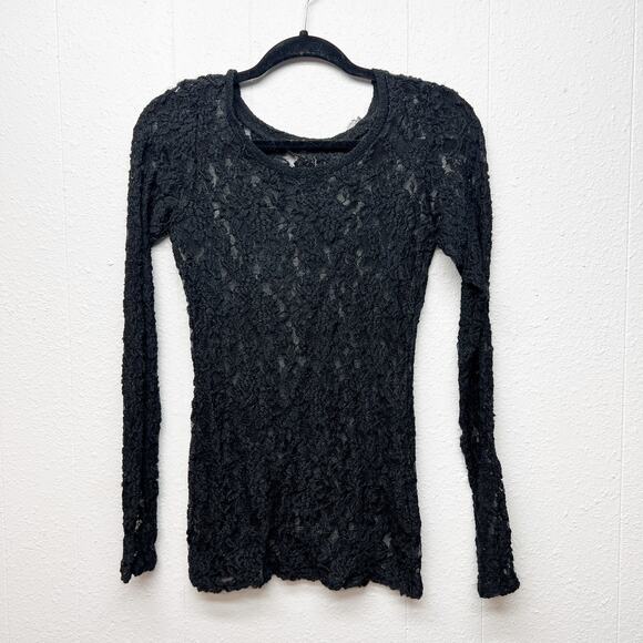Lace Black Top XS Witchy Goth Whimsigoth Punk Rockabilly Festival Emo Renassance - Picture 1 of 11